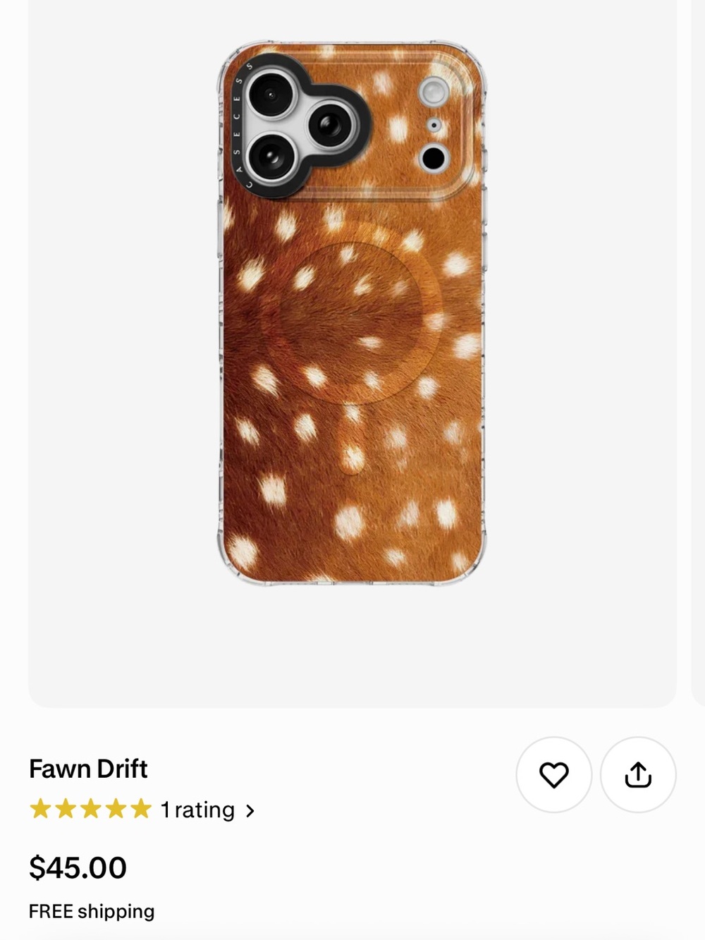 Deer Print Phone Case for iPhone 17 Pro